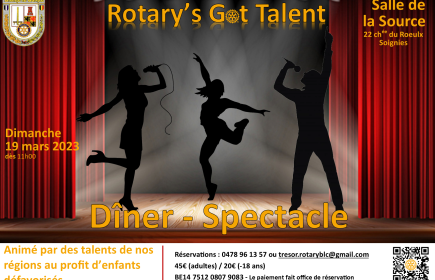 Le Rotary Club Braine-le-Comte vous invite à son 4ème Rotary Got Talent!