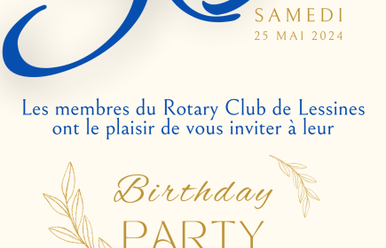Carton d'invitation au 30e anniversaire du Rotary club de Lessines.